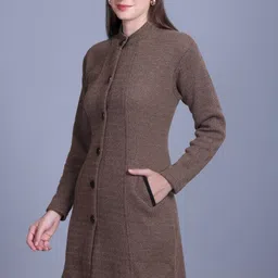 areemas Suede Solid Coat For Women image 5