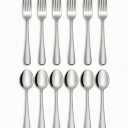 arscart 6 Baby Spoons 6 Baby fork Stainless Steel Baby Fork Set-picture-21