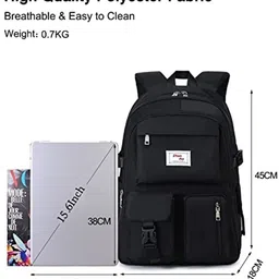 walson Medium 30 L Laptop Backpack Trendy Casual Backpack for Women & Men | Designer School, College & Picnic Bag image 5