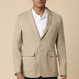 allen solly Men Self Design Single Breasted Casual Blazer-picture-21