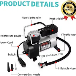 maties 12V/150Psi Tyre Air Pump For Car- 264 150 psi Tyre Air Pump for Car & Bike image 2