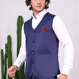 seetoo Solid Men Waistcoat image 2