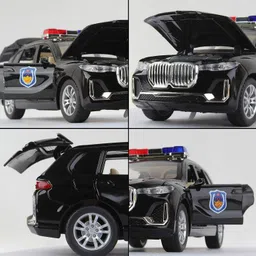 venimall Exclusive Alloy Metal Pull Back Die-cast Car 1:32 X7 Police image 3