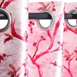 the conversion Pink Polyester Light Filtering 7 Feet Eyelet Curtain (1 Piece) image 4