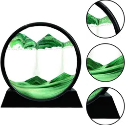 vvg traders 3D Sea Moving Sand Art Picture Night Light Rectangle Quicksand Table Lamp-picture-28