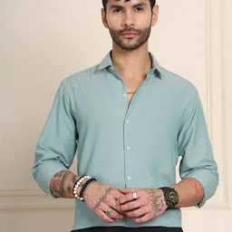 tanip Men Regular Fit Solid Spread Collar Formal Shirt-picture-31