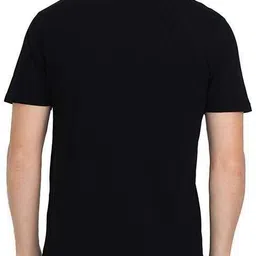 high on soda Men Printed Round Neck Pure Cotton Black T-Shirt image 2