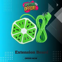 GUGGU USB HUB Extension Board Hexagon Electrical Cord Power 4 Socket & 4 USB PortBN148 USB HUB Extension Board Hexagon Electrical Cord Power 4 Socket & 4 USB PortBN148 USB Hub image 1