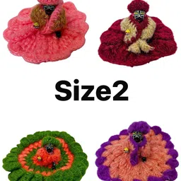 Laddu Gopal Woolen Dress Size 2 Krishna Dress, Combo Set(random Colour Set of 4) Dress-image-87