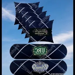 urmila creation Microfibre Bolster Pack of 7 Stripes 5 Cushion 2 Bolster image 1