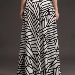 dresque store Women Flared White Viscose Rayon Trousers image 3
