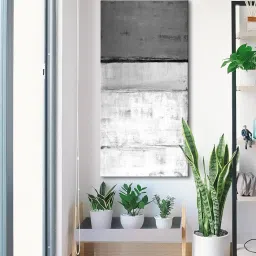 999store Grey And White Line Modern Art Canvas Print image 1