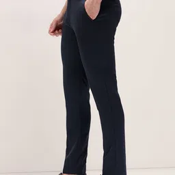 the bear house Men Slim Fit Blue Polyester Trousers image 3