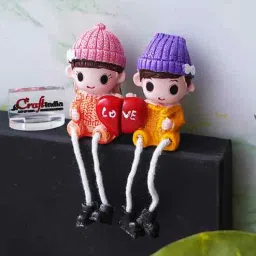 ecraftindia Cute Boy and Girl Doll Multicolour Polyresin Figurine-picture-14