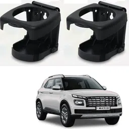 kozdiko BLACK DRINK HOLDER SET OF 2 PCS COMPATIBILE WITH VENUE (2022-PRESENT) Car Bottle Holder-picture-19