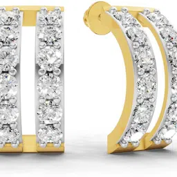 Sparkles Certified Lab Grown Diamond Yellow Gold 14kt Stud Earring-picture-33