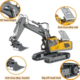 magicwand 1:24 Scale Die-Cast Excavator-Crane with Openable Doors Working Lights image 4