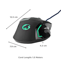 nedis Wired Optical Gaming Mouse (8 Programmable Buttons, GMWD300BK, Black) image 2
