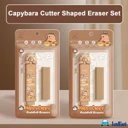 funblast Eraser for Kids – Capybara Cutter Shaped Eraser Set for Kids Eraser image 2