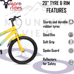 xaipro 20T X-50 EVA SKY-YELLOW BICYCLE FOR KIDS 20 T (inch) BMX Cycle image 2