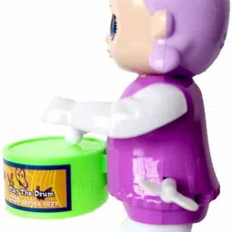 rosefair Key-Operated Cute Drummer Toy for Toddler Kids Birthday Gift Toys Rattle image 2