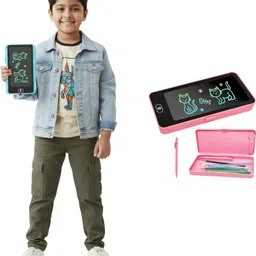 Kids Led Drawing Pen Case. Kids Pencil Box with LCD Screen and Writing Pen 1 Art Plastic Pencil Box-image-3