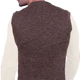 uniquerk Men Solid V Neck Multicolor Sweater image 2
