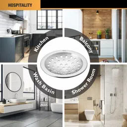 ruhe Floor Stainless Steel Push Down Strainer image 4