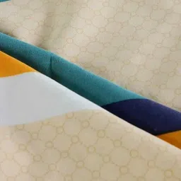 Cotton Double Fitted (Elastic) 240 TC Striped Bedsheet-image-3
