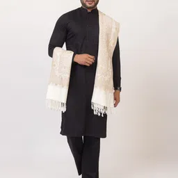 Pashgiri Poly Wool Floral Print Men Shawl image 2