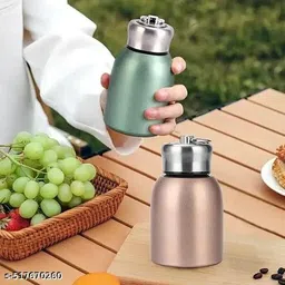 devcriation Vacuum Flask bottle 7 Double Wall Hot & Cold Insulated Bottle For Office 300 ml Water Bottle image 4
