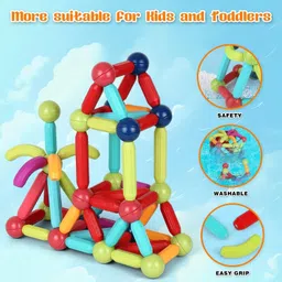 learn with fun Magnetic Sticks Building Blocks for Kids 42 Pcs image 3