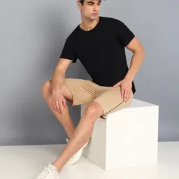 xfox Solid Men Yellow Casual Shorts image 5