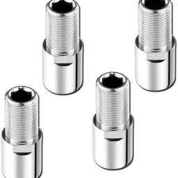 ruhe Full Brass 3 Inch Extension Nipple for Pipe Fittings Set of 4 (Chrome Finish) Faucet Nozzle-picture-12