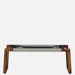 bohemiana from pepperfry Durante Sheesham Wood 2 Seater Bench In Natural Finish image 5