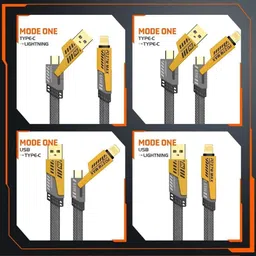 Jimmy Octan 4-in-1 Cable 1 m USB Type C Cable 6.5 A 1 m Braided 4 in 1 65W Fast Charging Cable image 5