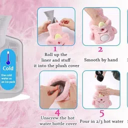 cloudtab Hot Water Bag with Soft Plush Cover for Cramps, Back Pain & Body Warmth Plaster & Patch image 4