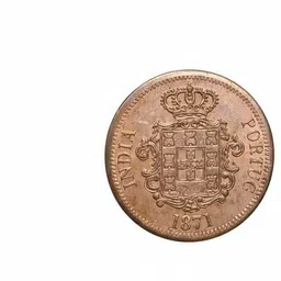vkcoins India, Portuguese ¼ Tanga- Charles I, Rare Old Modern Coin Collection image 2