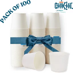 chikal (Pack of 100) WHT200PPR Glass Water/Juice Glass image 1