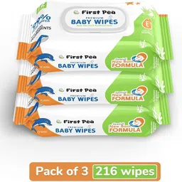 firstpea Soft Cleansing Baby Wipe Extra Thick & Moist Wet Wipes Pack Of 3 (72*3=216)-picture-12