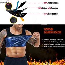 alonefit Mens Heat Trapping Pullover Sweat Enhancing Vest Sauna Shirt Compression Vest Men Shapewear image 3