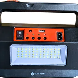 smuf AK-1750 Portable Solar Inverter + 3 Bulb + Solar Plate + Mobile Charging Cable 10 hrs Flood Lamp Emergency Light image 5