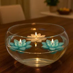 rainbow furnishings Star Shape Floating Candles – Wax Decorative Candle with Shining Finish Candle image 3