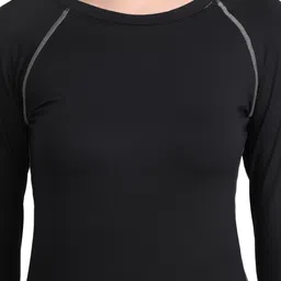 train hard everyday Women Solid Round Neck Polyester Black T-Shirt image 4