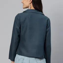 cottinfab Women Solid Single Breasted Formal Blazer image 2