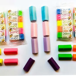 doms Colourful and Scented erasers for birthday return gift (36pcs) Non-Toxic Eraser image 1