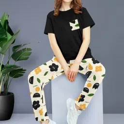 bellebird Women Night Suit Set Multicolor Printed-picture-10