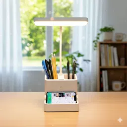 rani 3-in-1 LED Desk Lamp with Pen Holder & Mobile Stand Study Lamp image 4