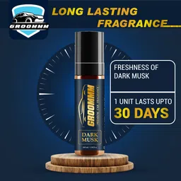 groommm Dark Musk Car Perfume Spray for 30 Days Long-Lasting Freshness Spray image 2