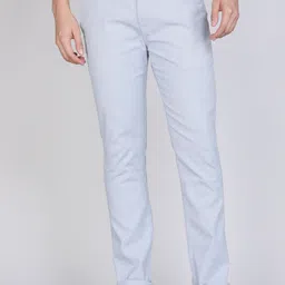 integriti Men Slim Fit Blue Lycra Blend Trousers-picture-16